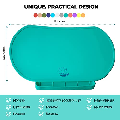 Mumbo Mat dimensions – 17 x 10.5 inches with built-in tray